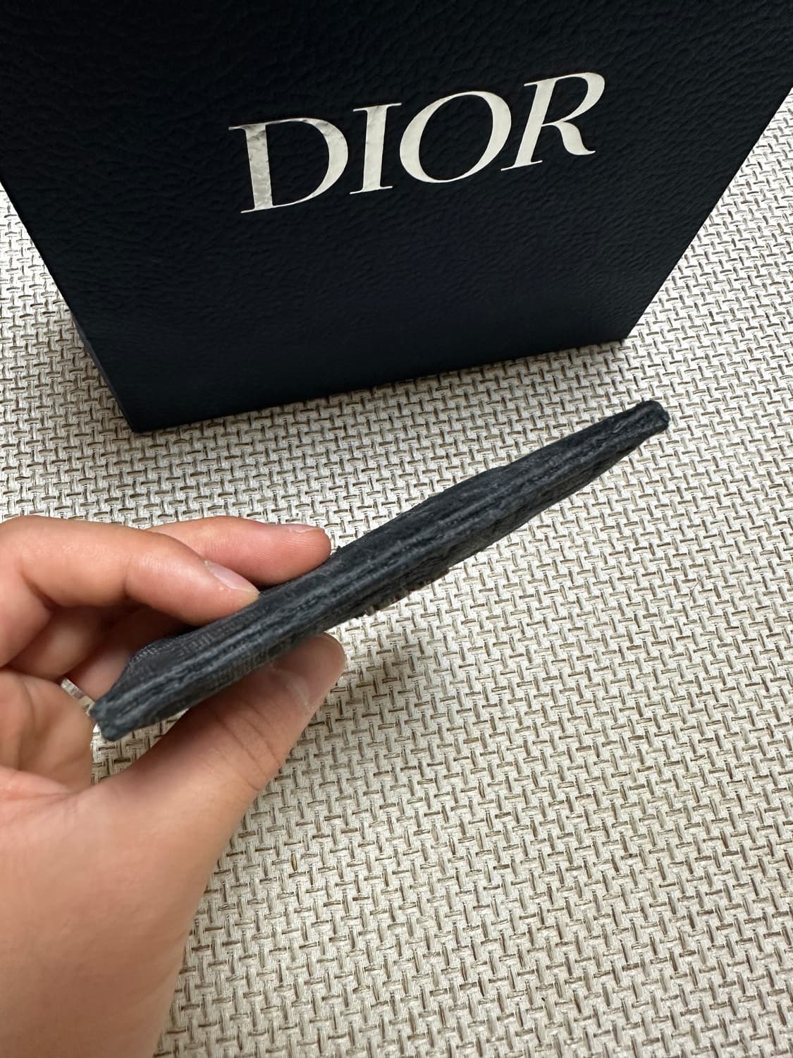[OS/당일배송] 25ss 디올 오블리크 카드홀더 블랙 상품이미지4