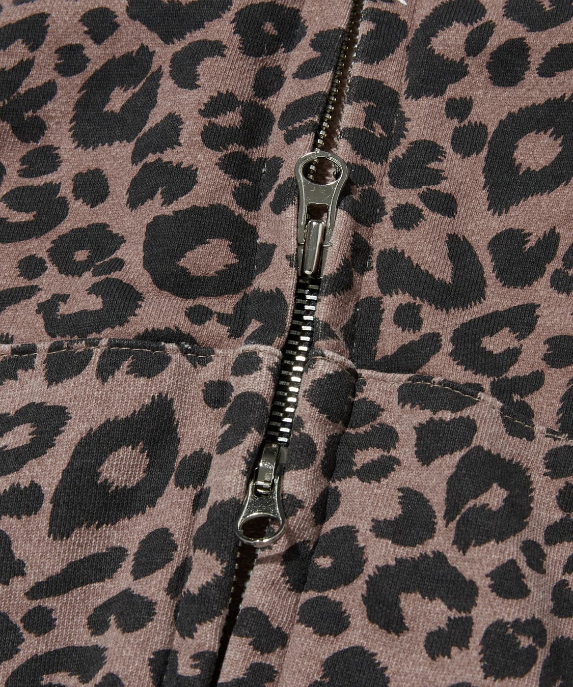 스웨이드 레오파드 후드 집업 상품이미지9