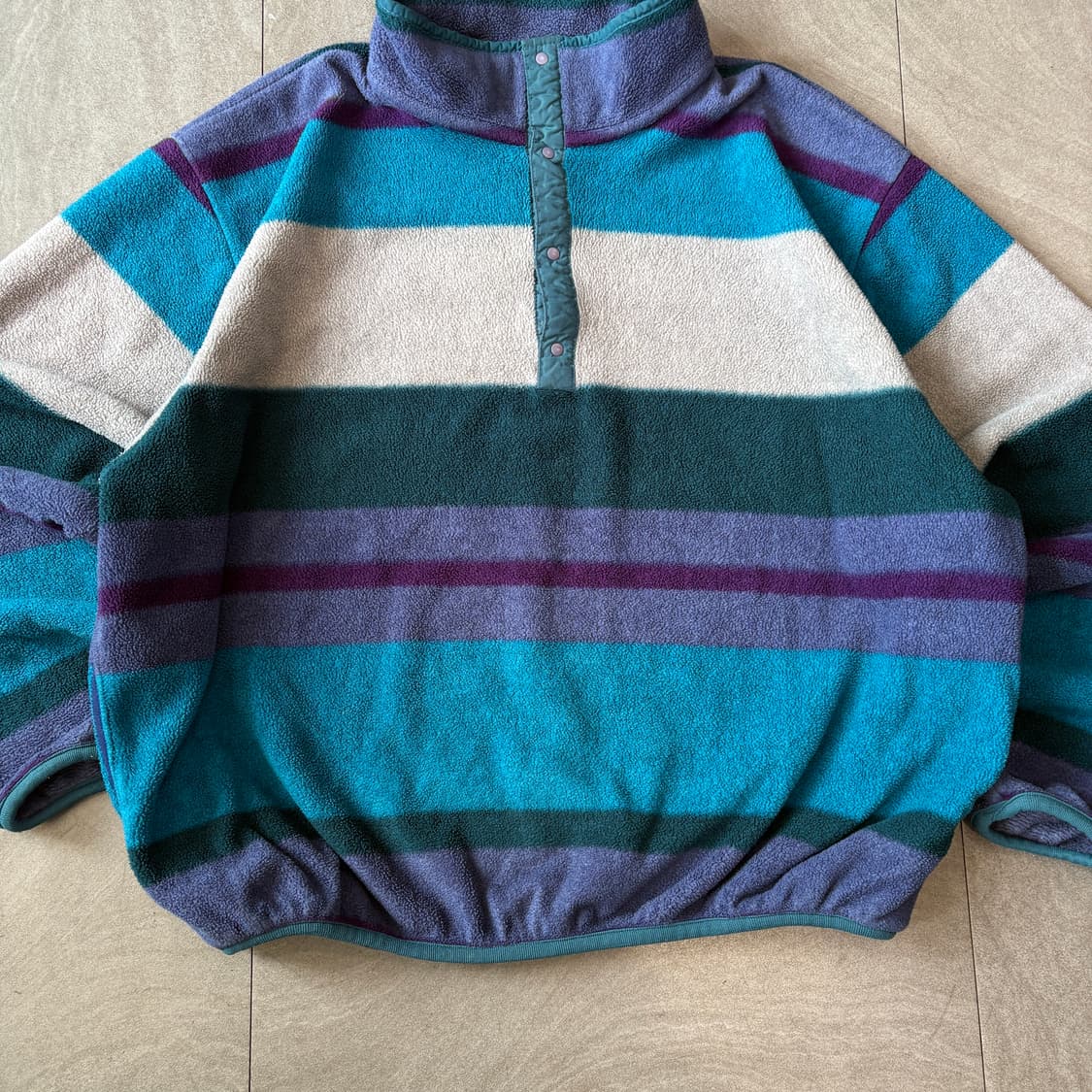 90s L.L.bean 90년대 생산 엘엘빈 스트라이프 신칠라 스냅티 상품이미지4