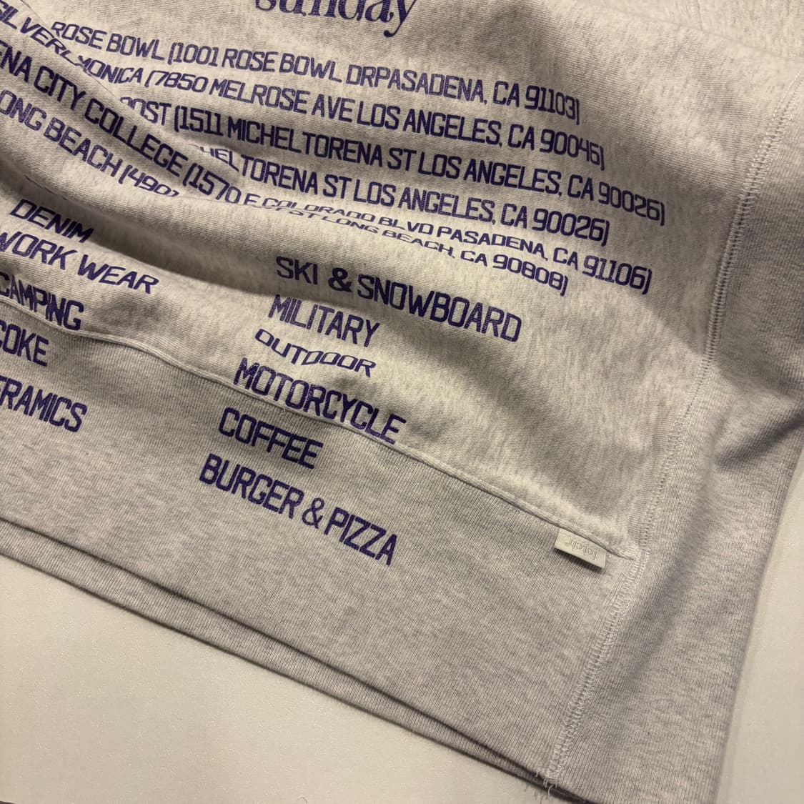 [M] fetch 페치 프린팅 맨투맨 그레이 퍼플 D168 상품이미지6