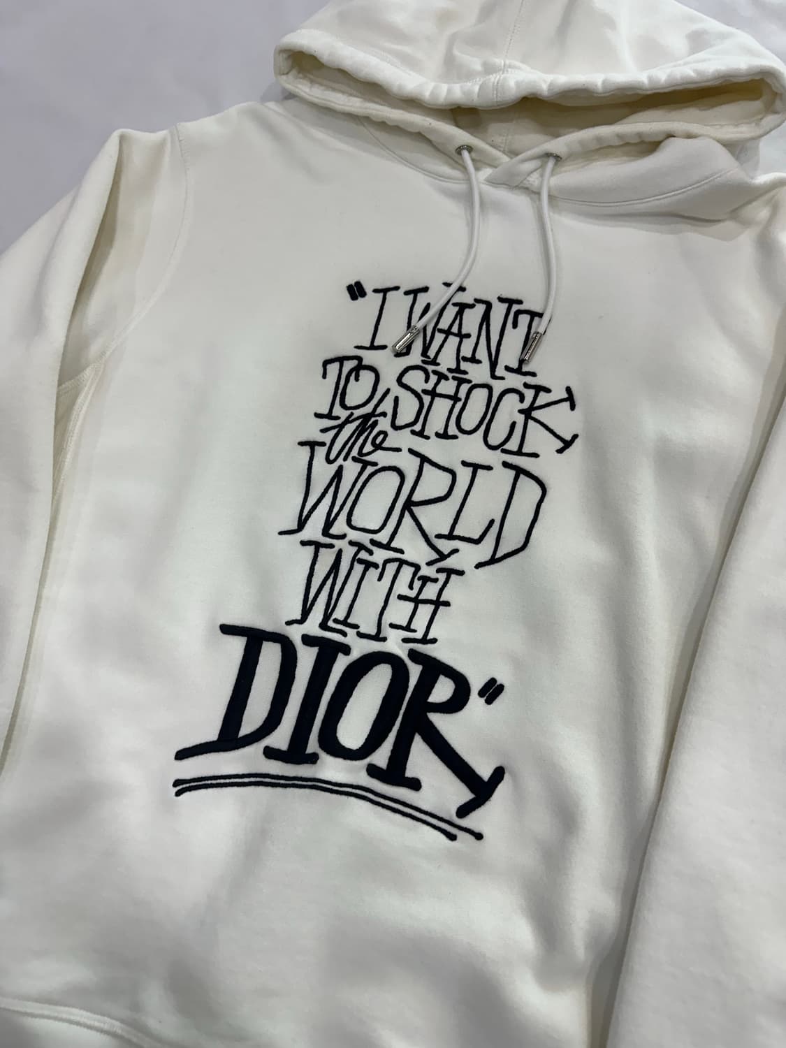 [XL] 디올 x 숀 스투시 남성 월드위드 후드 티셔츠 상품이미지4