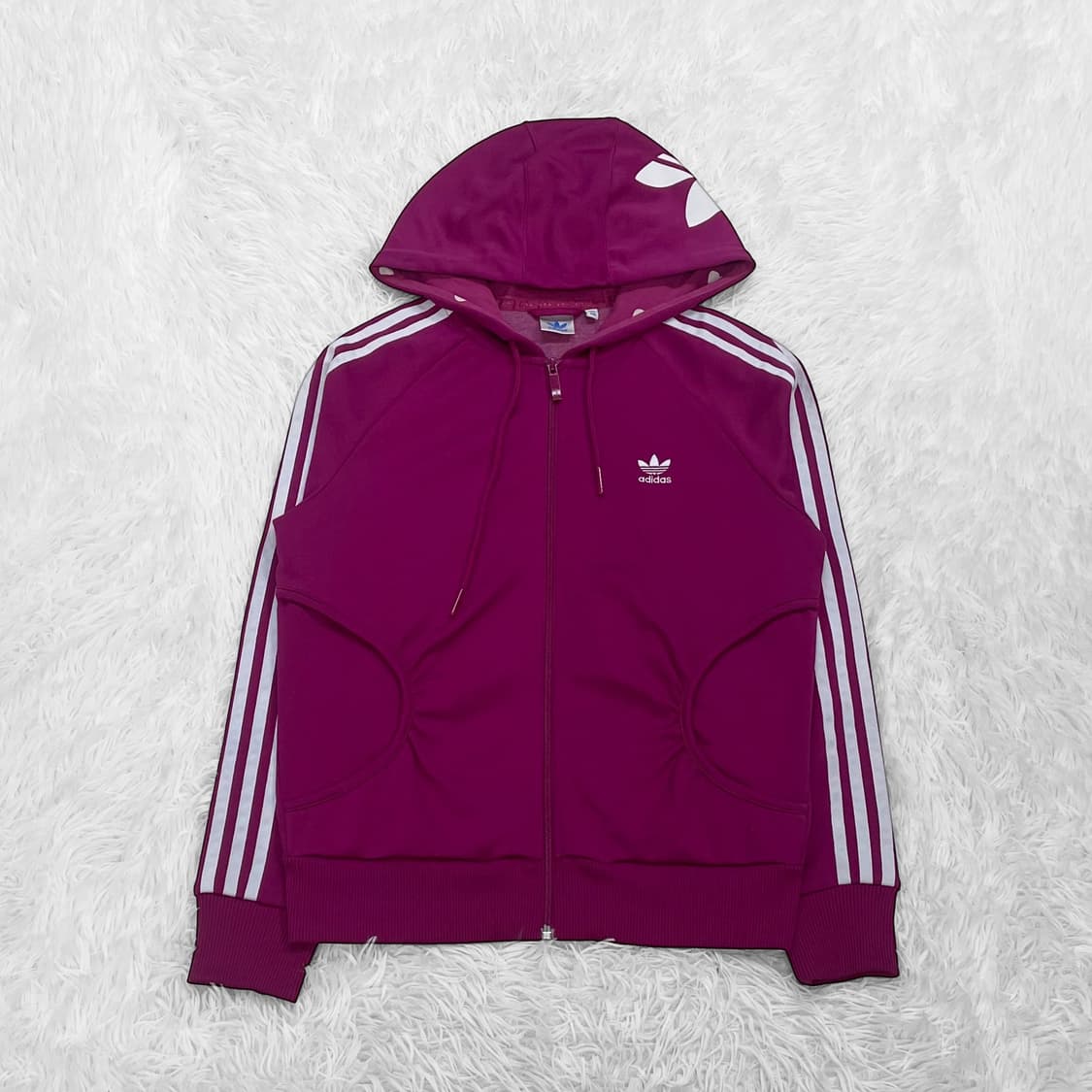 아디다스 후드 플락 트랙탑 후드집업 퍼플 마젠타 상품이미지2