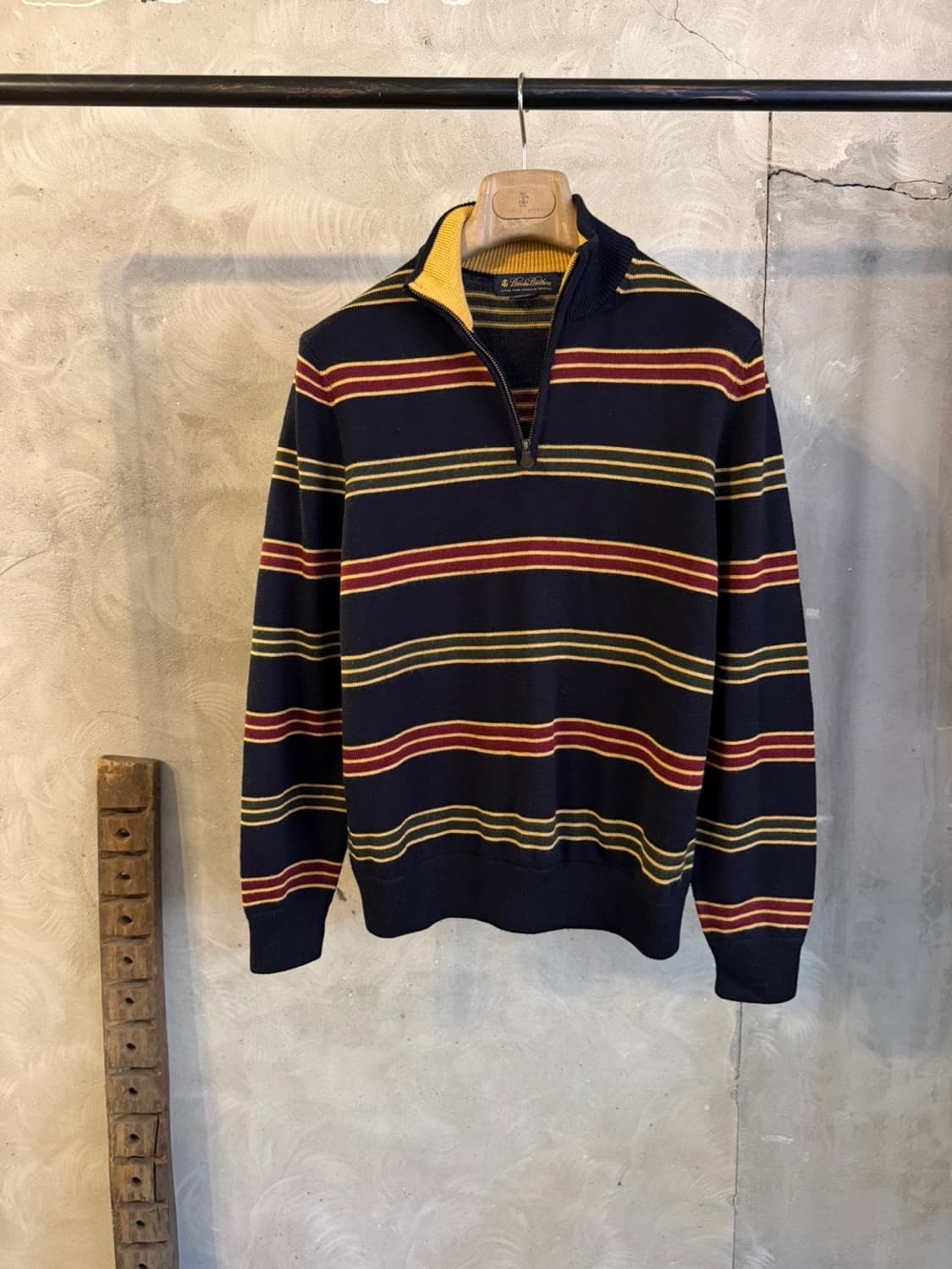 브룩스 브라더스 퀴터짚 짚업 니트 100 상품이미지1