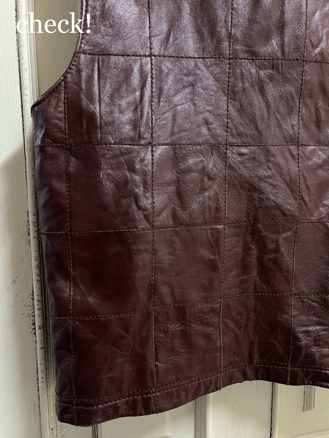 vintage sheepskin leather vest 상품이미지5