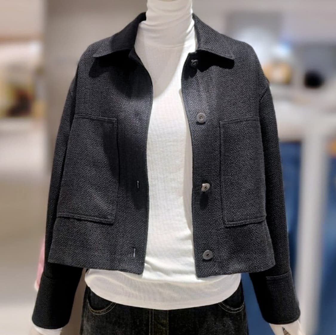 스튜디오톰보이(STUDIO TOMBOY) 빅포켓 트위드 자켓 프리사이즈 상품이미지1