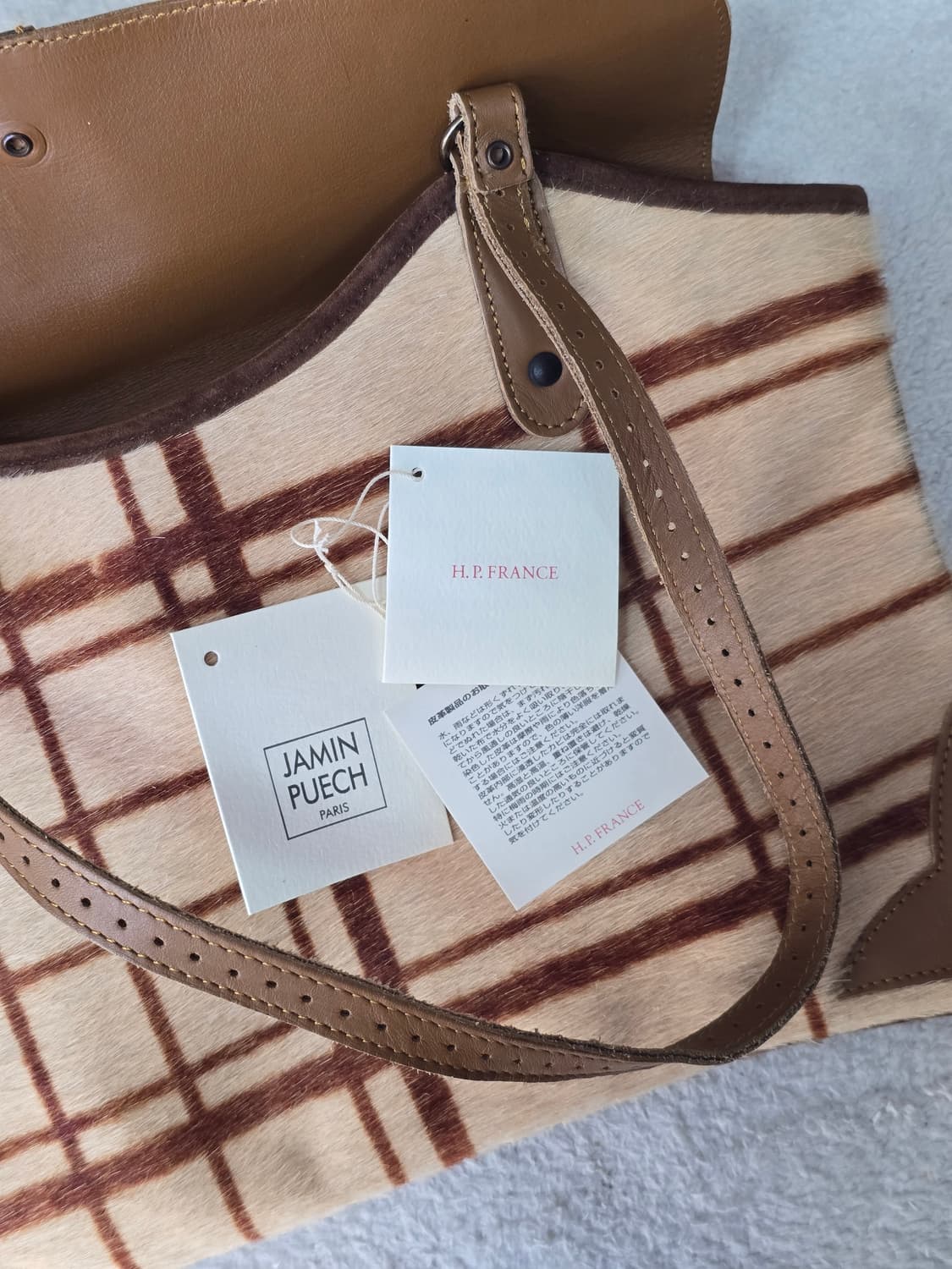 JAMIN PUECH 체크 패턴 송치 토트백 상품이미지4