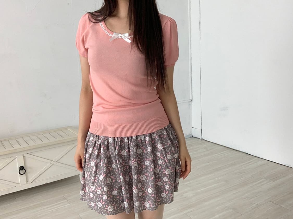 Coral Airy Knit Top 상품이미지4