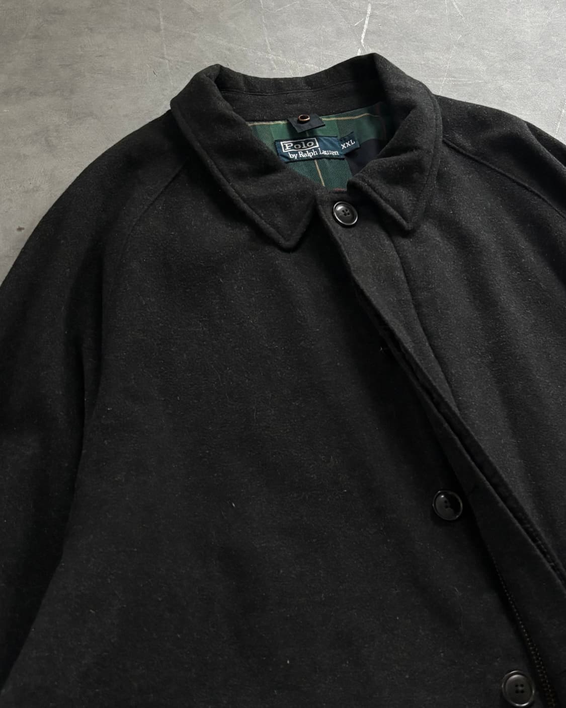 Polo 폴로 블랙 울 카 코트 상품이미지5
