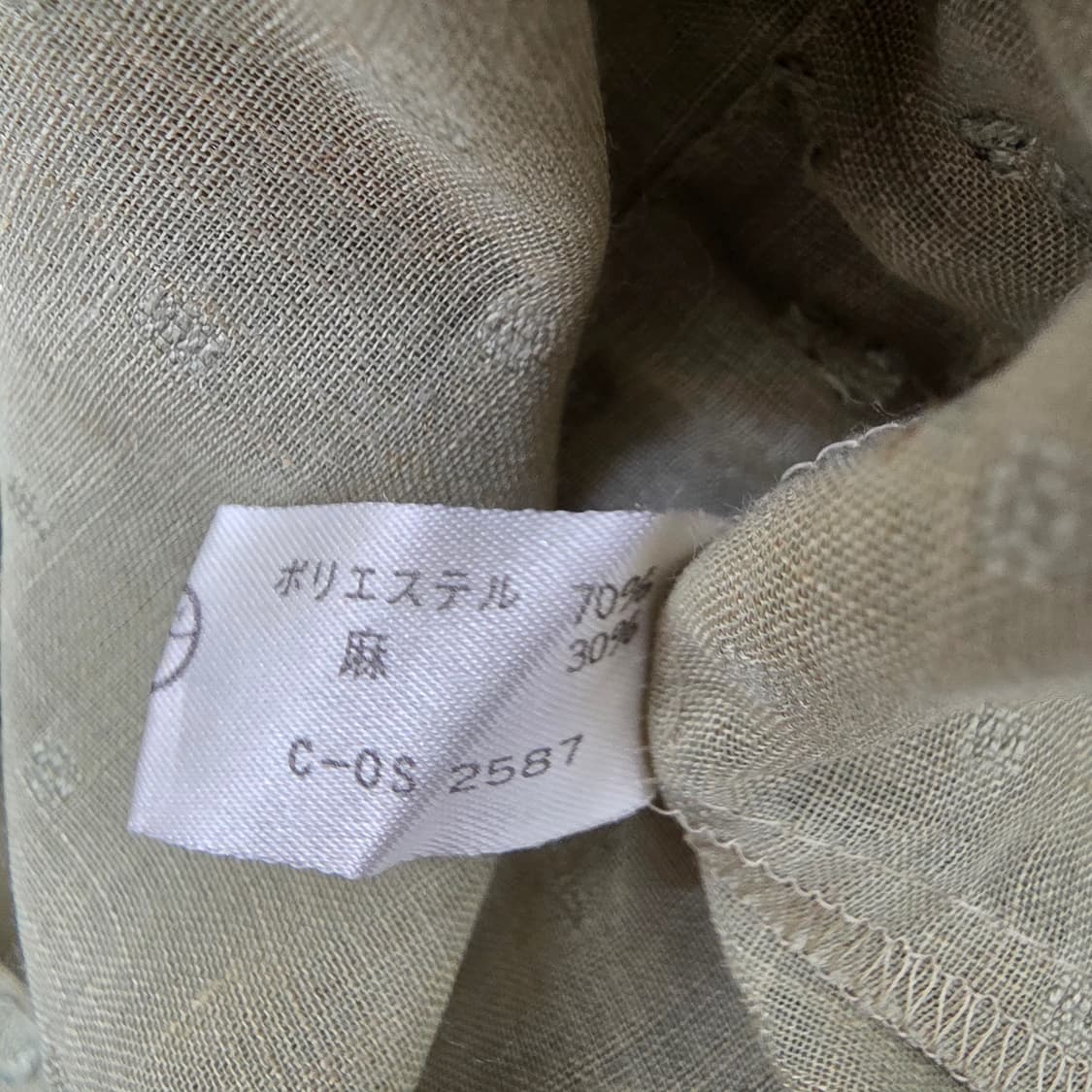 Montate 올리브그린 마혼방 시스루 프릴 8부 블라우스 상품이미지10