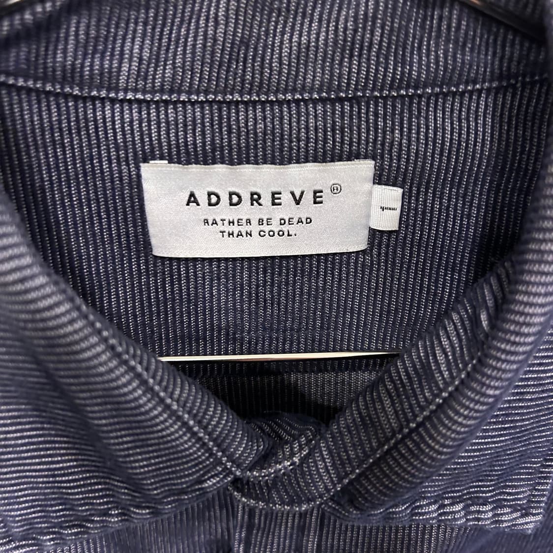 어드레브 데님 컬러 코듀로이 오버핏 셔츠 상품이미지3