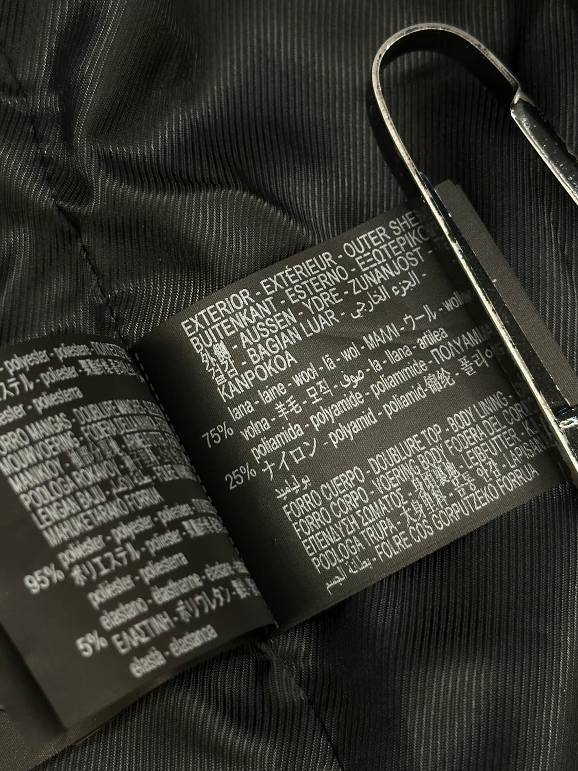 [새제품] 자라 울 더블코트, 폴로코트 블랙 XL 상품이미지4