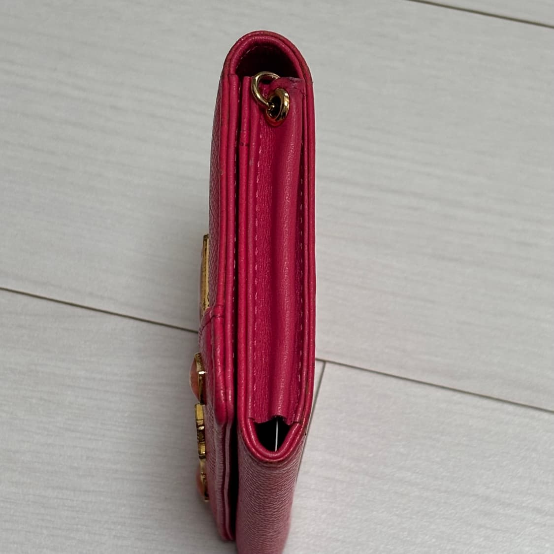 무료배송)중고 빈티지 mcm 엠씨엠 핑크 카드지갑 명합지갑 반지갑 상품이미지5