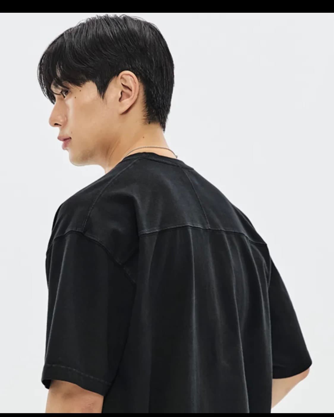 소버먼트 460G 컷 헤비 피그먼트 티셔츠(워시드 블랙) 상품이미지1
