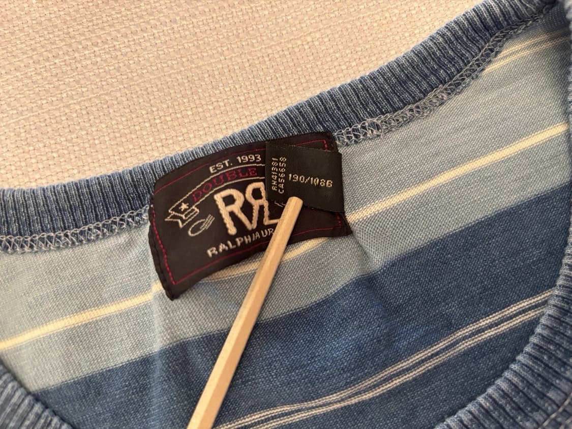 더블알엘 바이 랄프 로렌 인디고 스트라이프 저지 티셔츠 상품이미지5