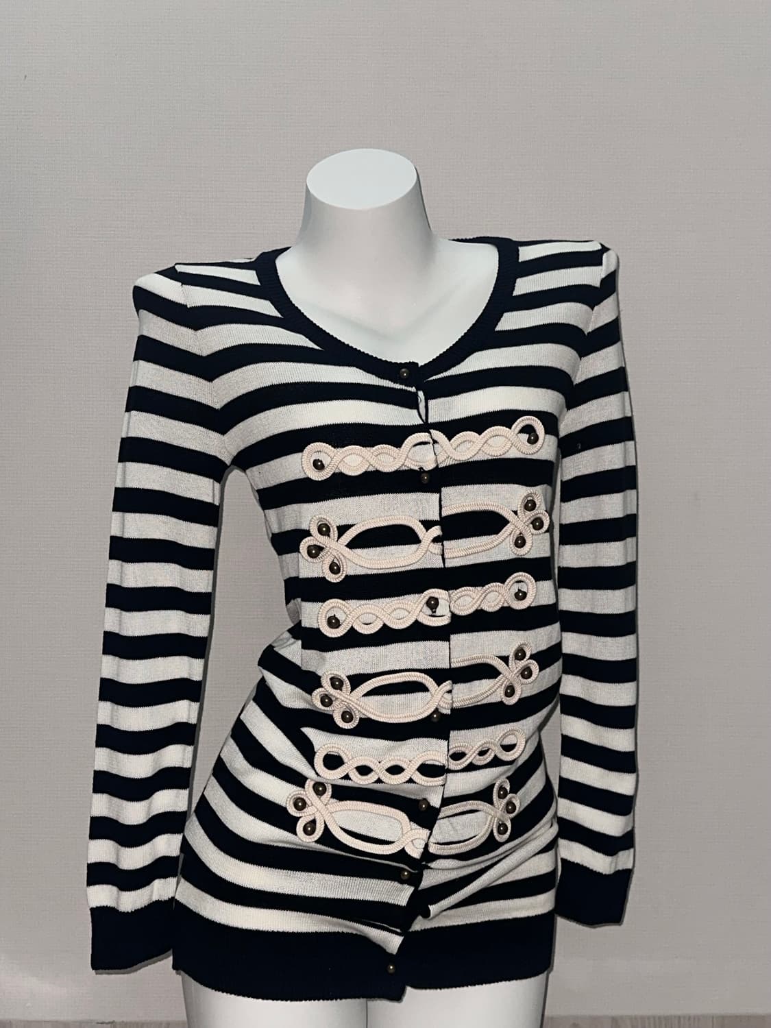 빈티지 스트라이프 가디건 미니원피스 상품이미지1