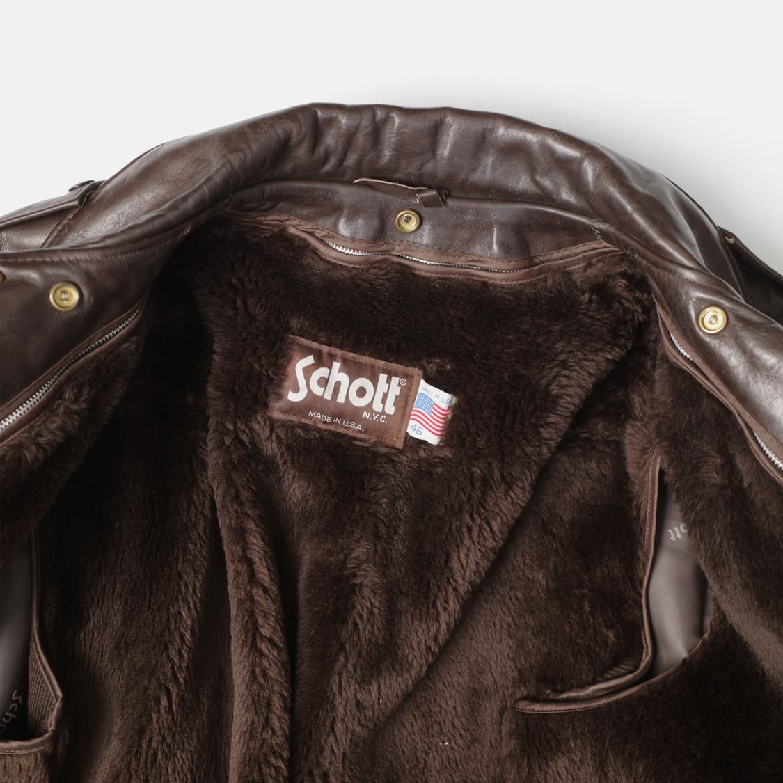 1990's Schott A-2 Leather Jacket 상품이미지8