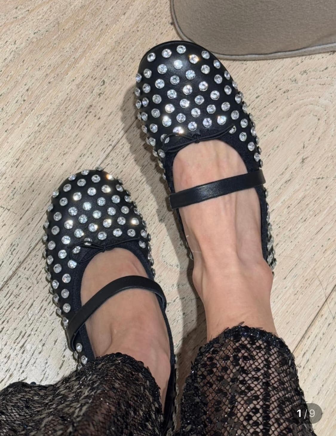 마쥬 maje 큐빅 발레리나 슈즈 38(250)새상품 상품이미지1