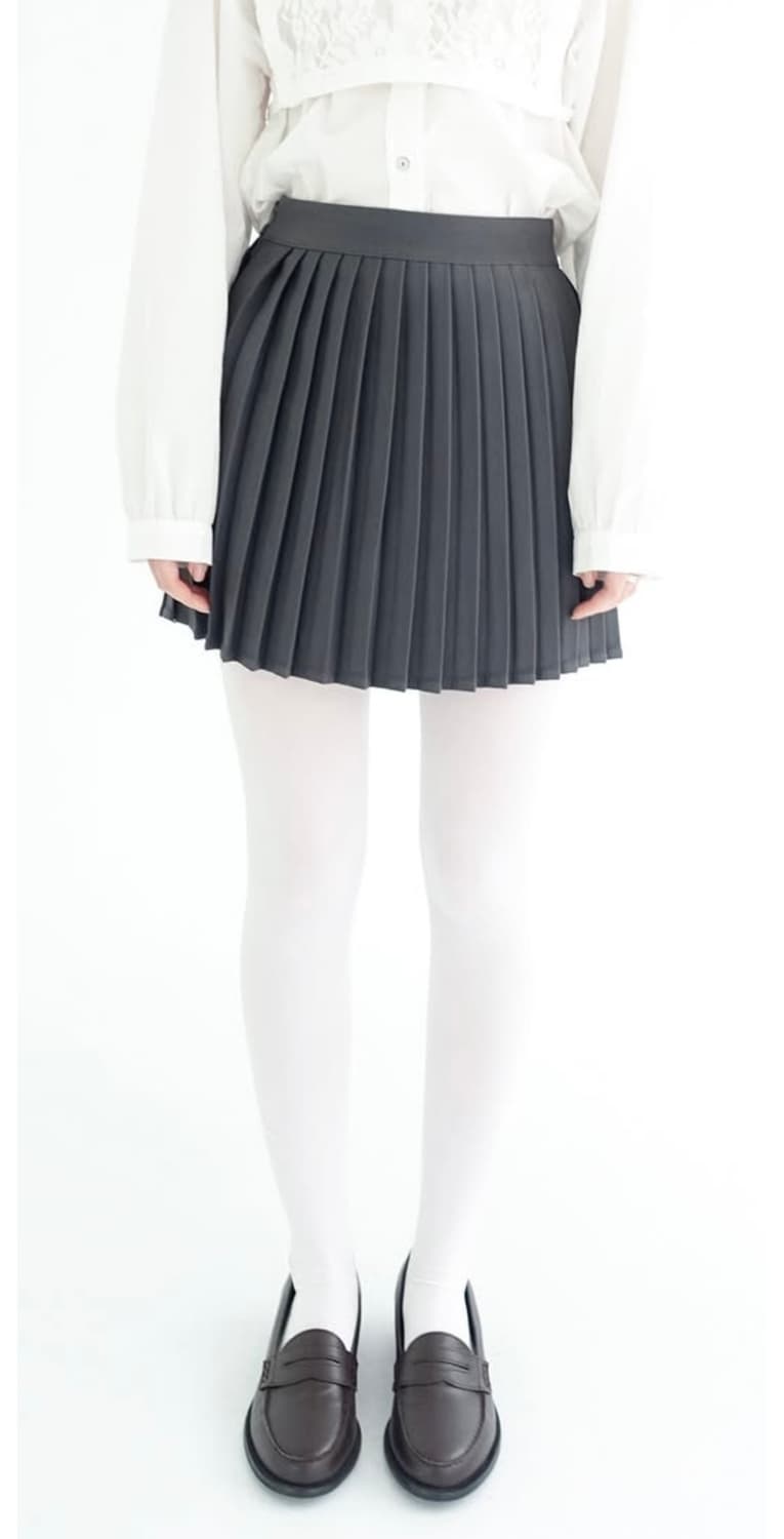 샵페어리 코디 세트 (레이스 칼라+셔츠+스커트) 상품이미지5