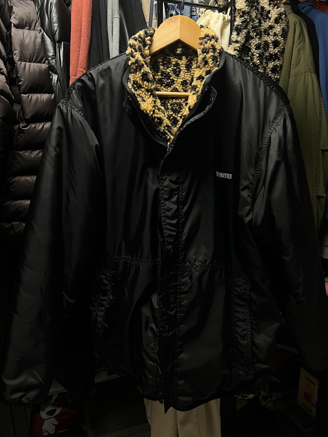 와코마리아 레오파드 리버시블 보아 후리스 자켓 M 상품이미지1