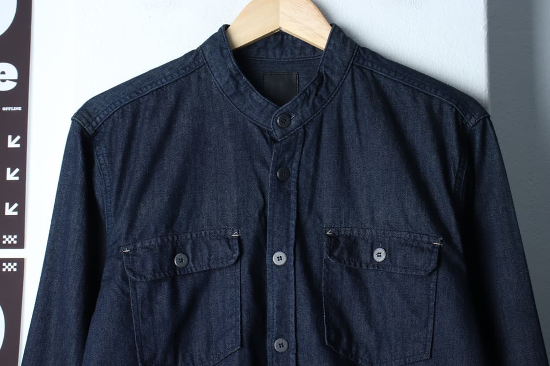 (L-XL) 자라 셔츠 남방 데님 청 무지 아메카지-H33630 상품이미지3