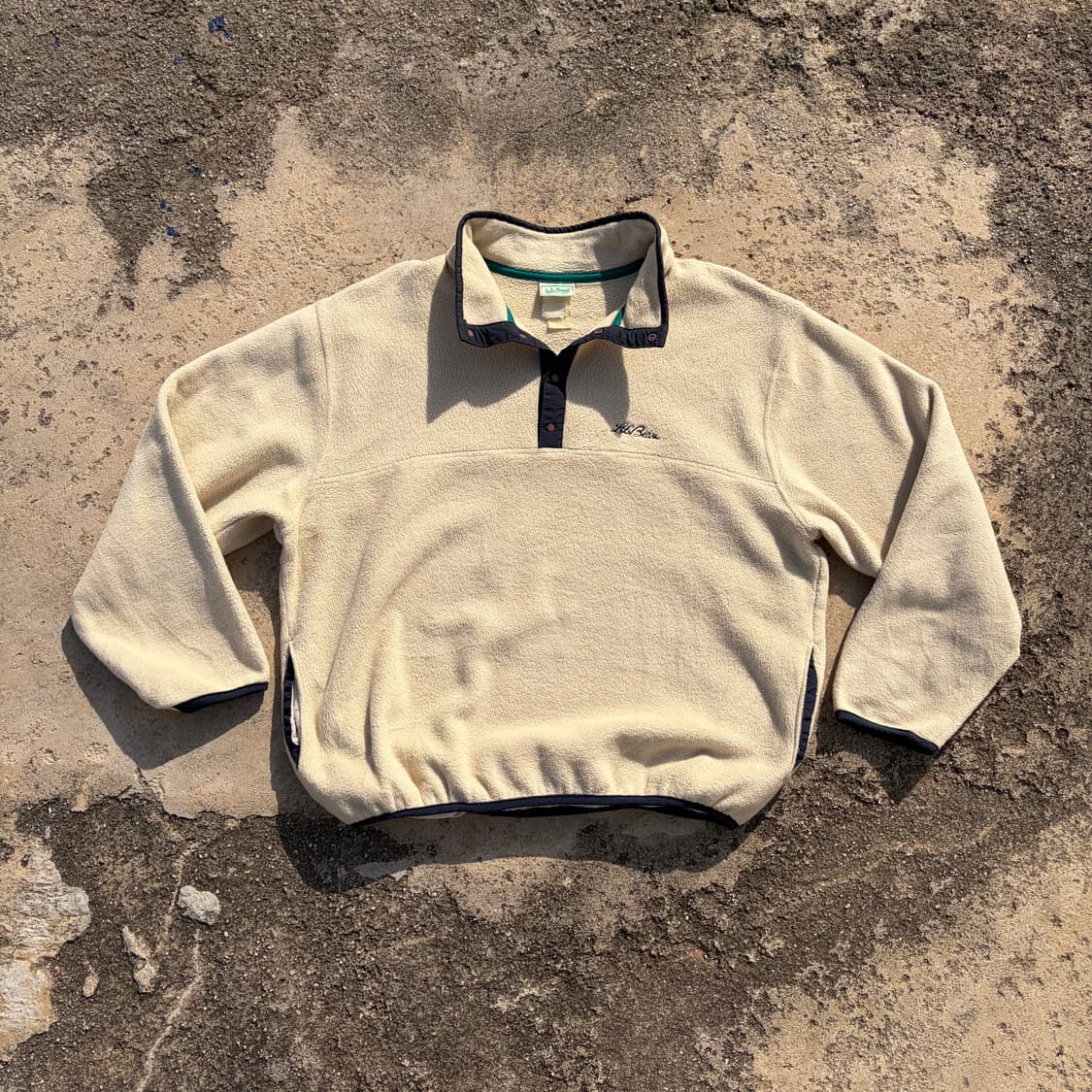 80s USA 엘엘빈 빈티지 풀오버 스냅 플리스 L 상품이미지1