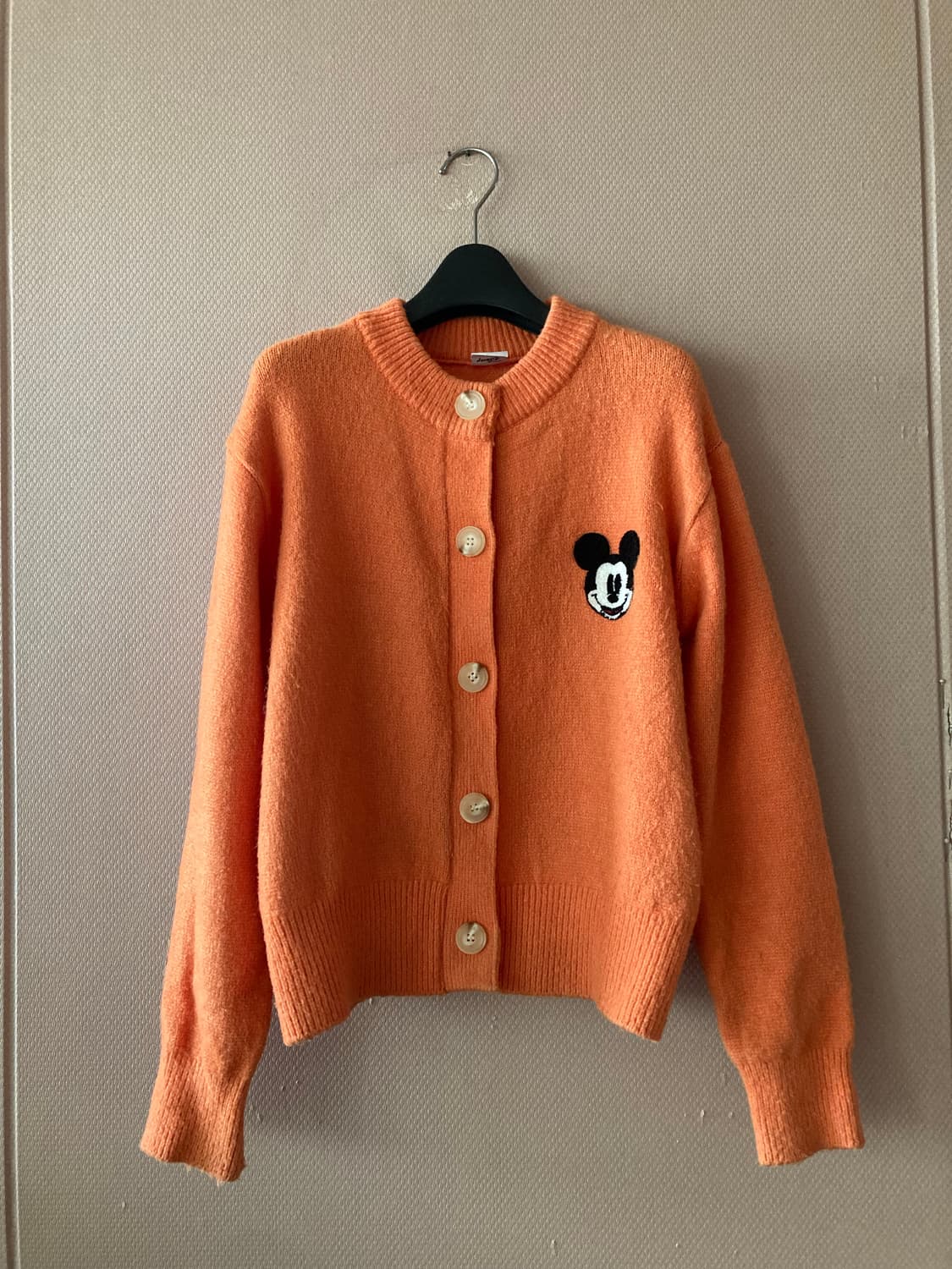 디즈니 미키 오렌지 니트 가디건 (FREE / 총장50 가슴50 상품이미지1