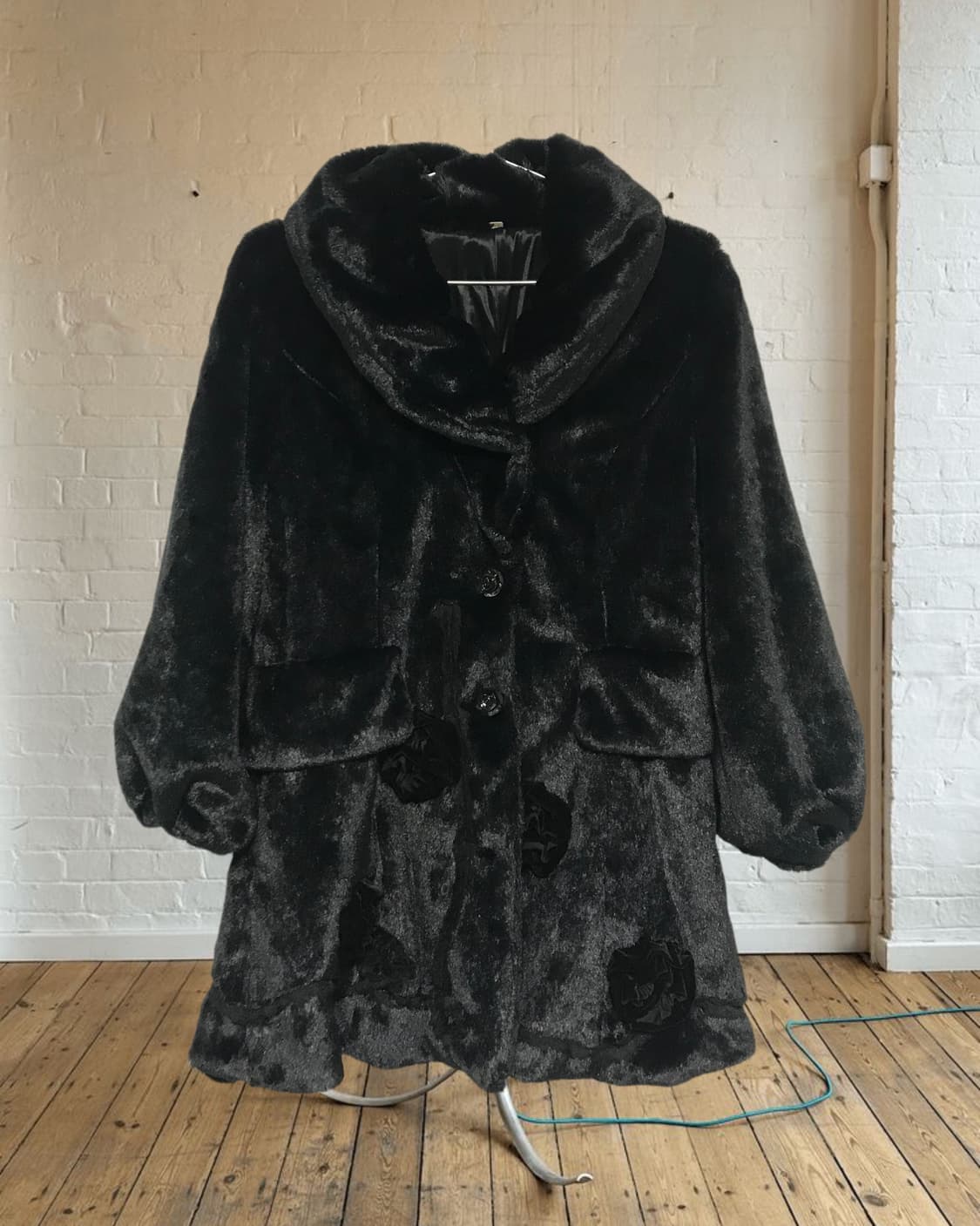 vintage rose eco fur jacket 상품이미지6