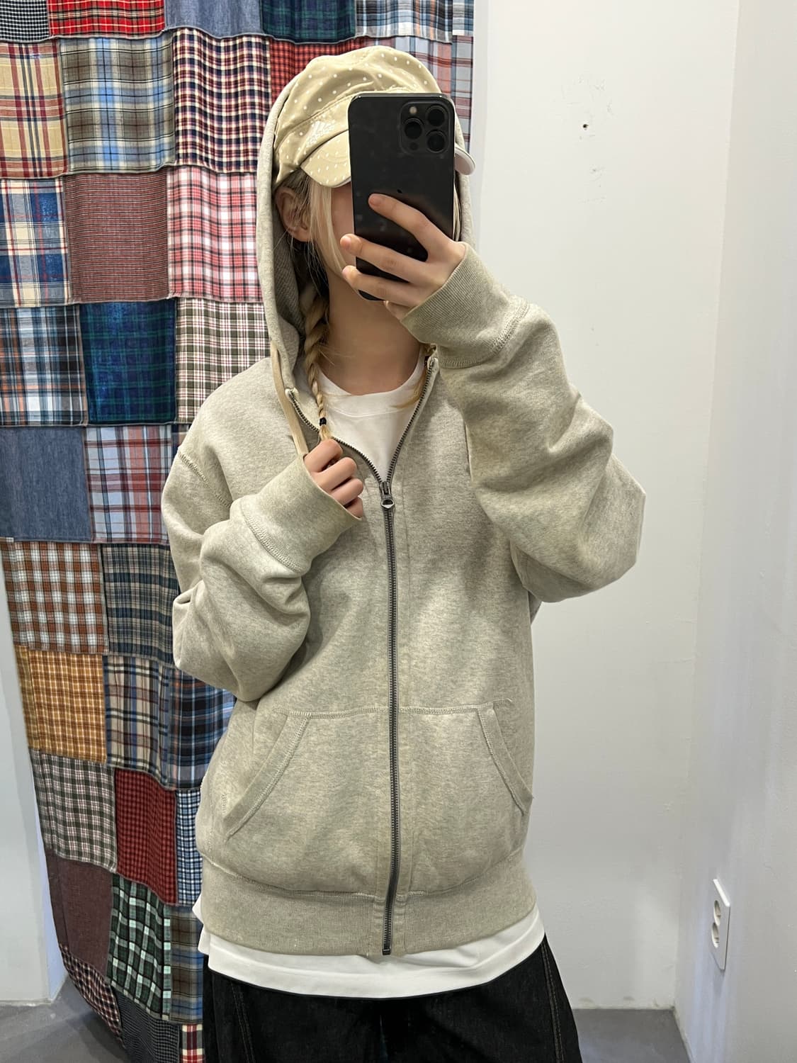 폴로 그레이 후드집업 상품이미지5