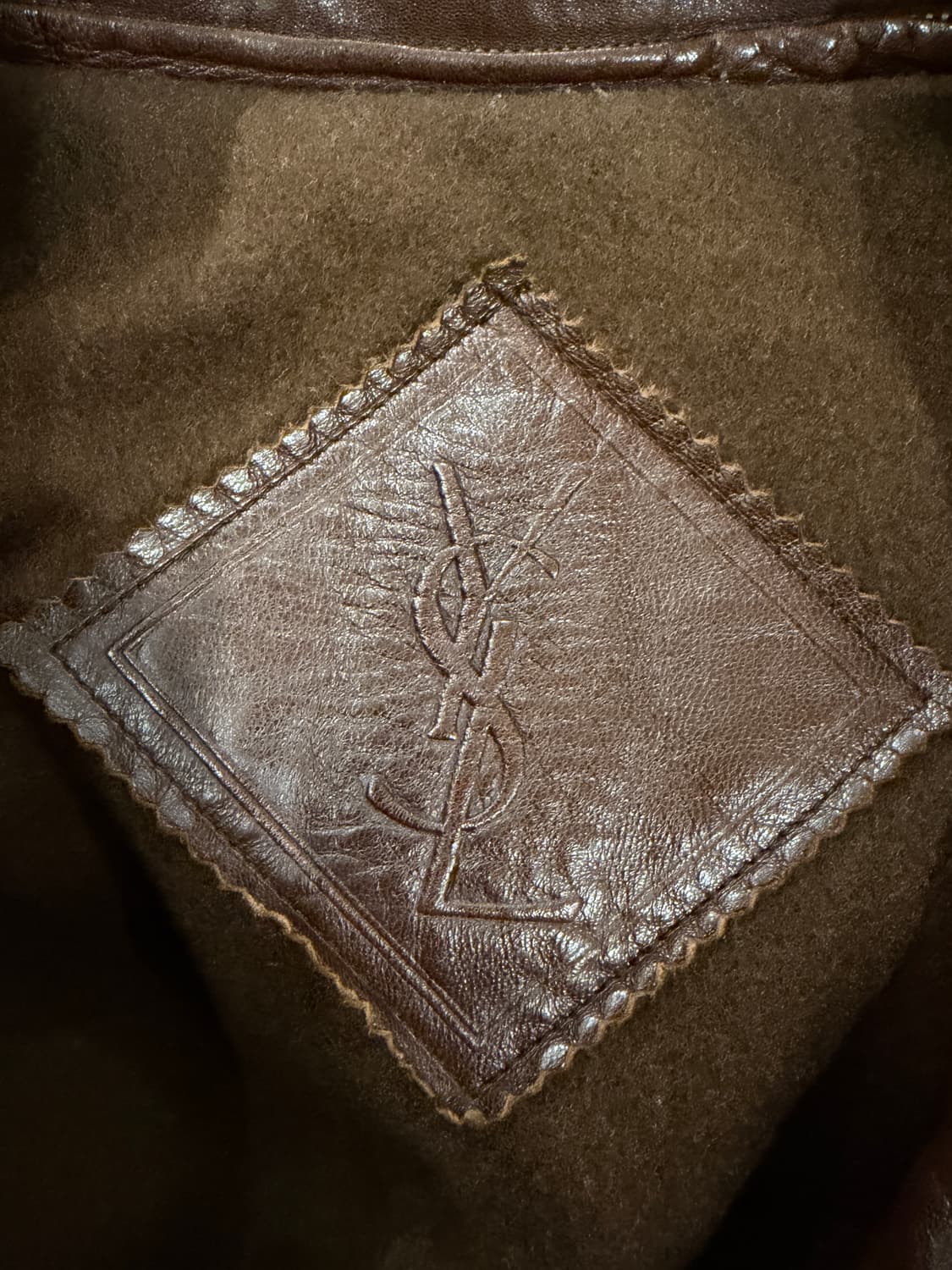 90's 입생로랑 램스킨 레더 자켓 상품이미지5