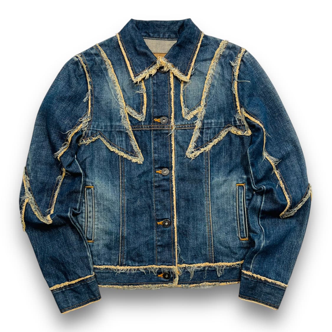 VIVAYOU Destroyed Western Denim Jacket 상품이미지4
