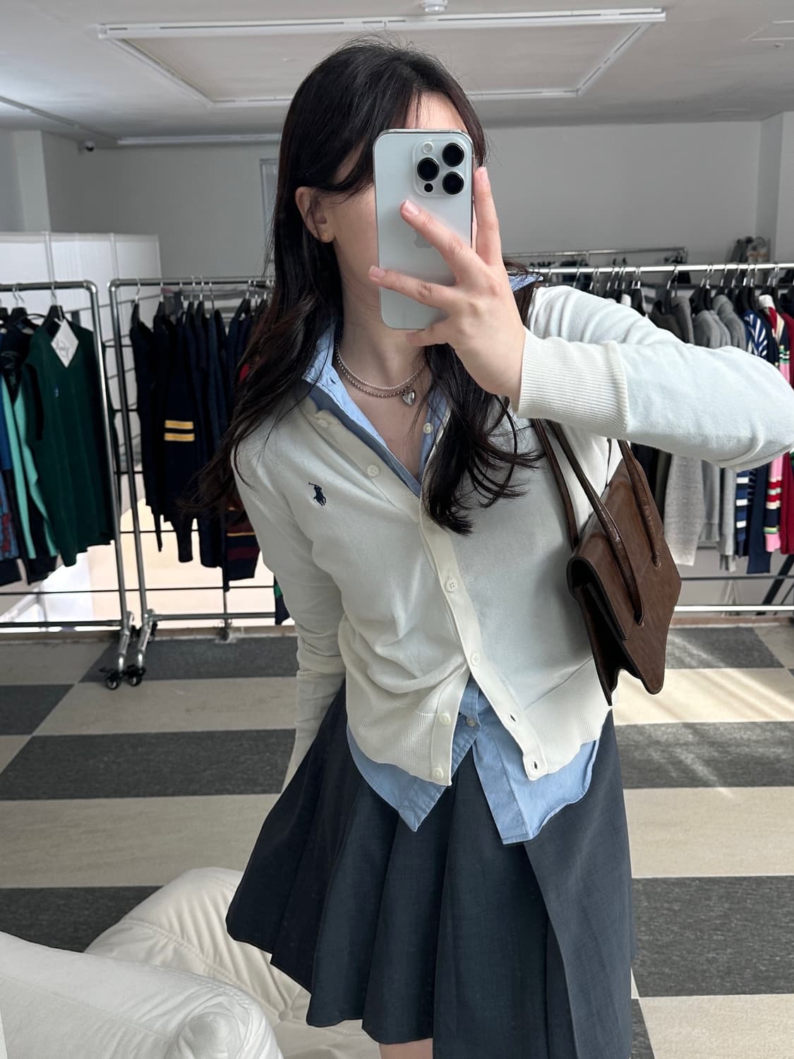 폴로 랄프로렌 화이트 피마코튼 가디건  상품이미지4