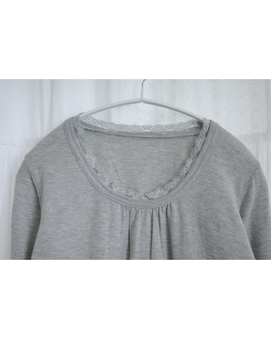 Grey lace t-shirts 상품이미지3