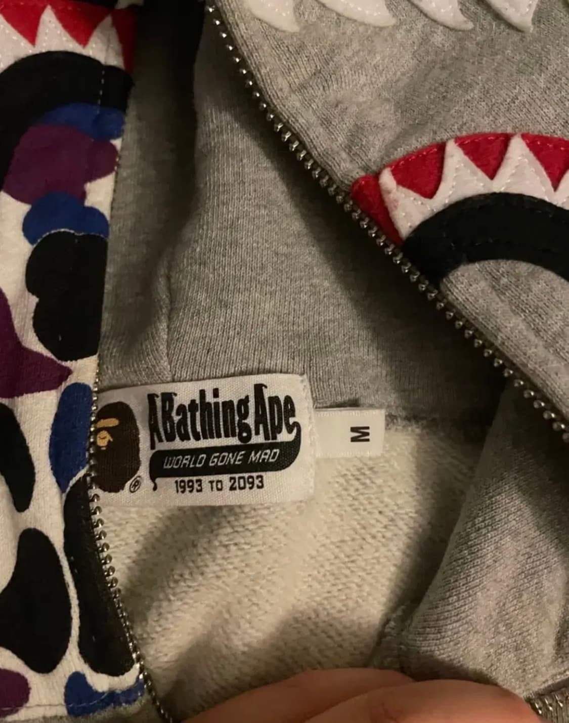 베이프 샤크 풀업점퍼후드 m 상품이미지2