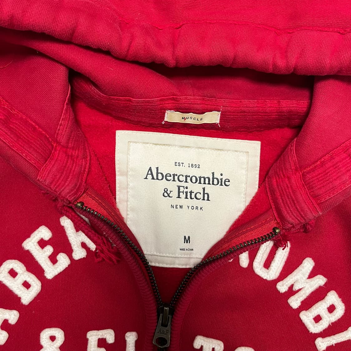 Abercrombie Red Zip Hoodie 상품이미지6