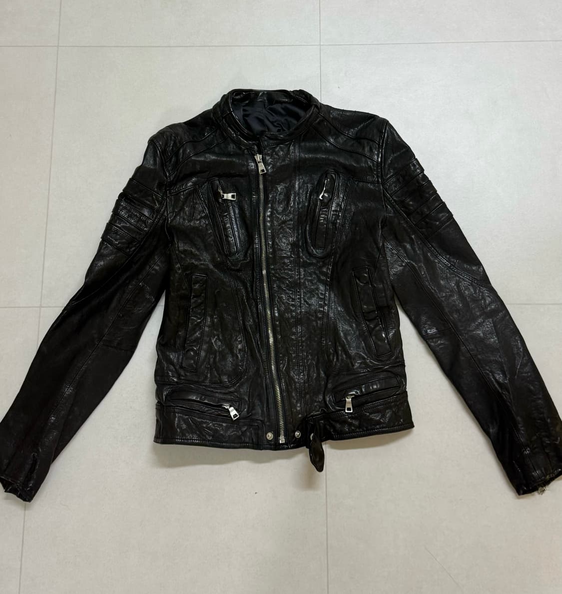 Sheepskin rock chic leather jacket 상품이미지1
