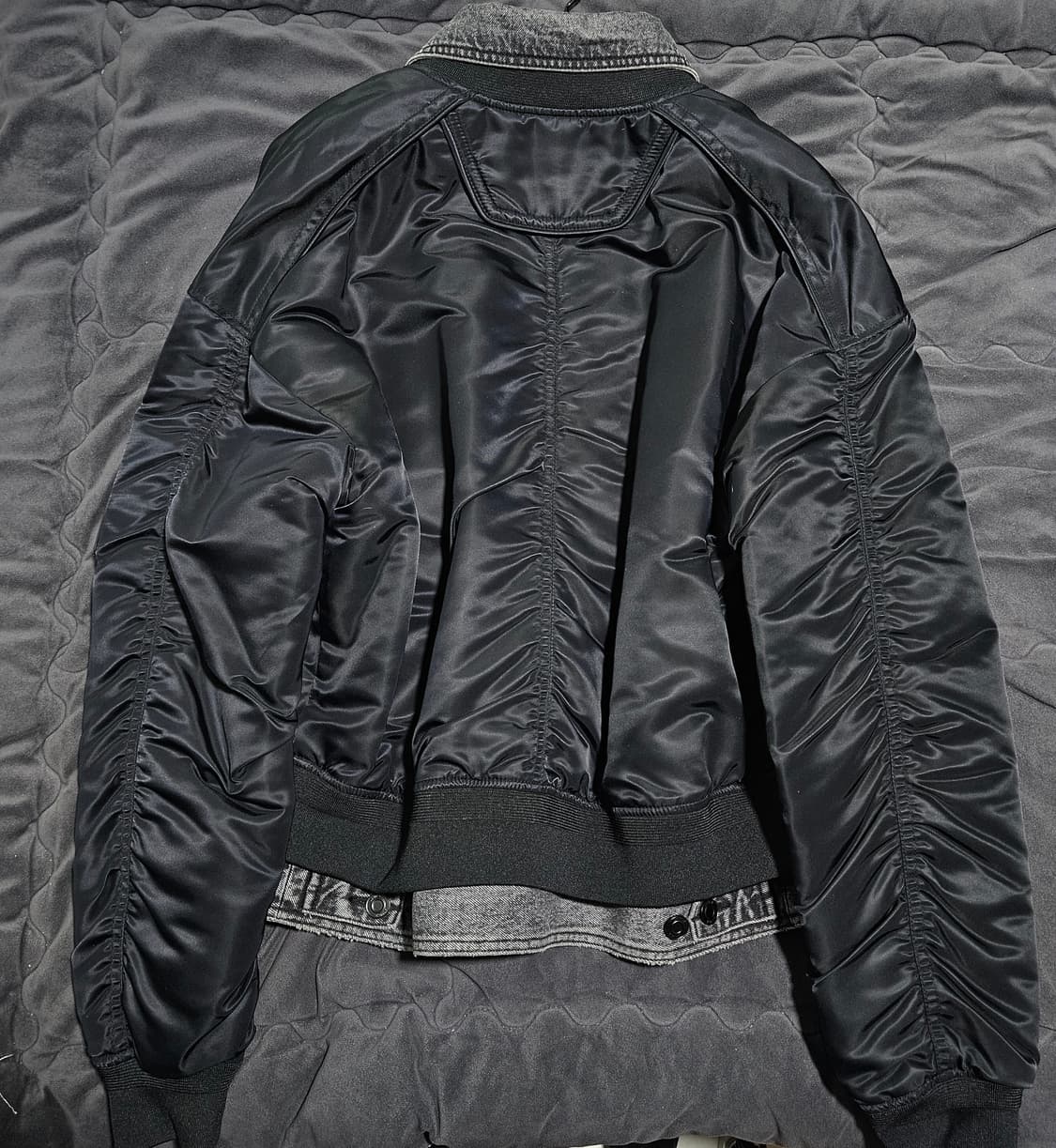 준지 데님 흑청 트러커 ma-1  상품이미지2