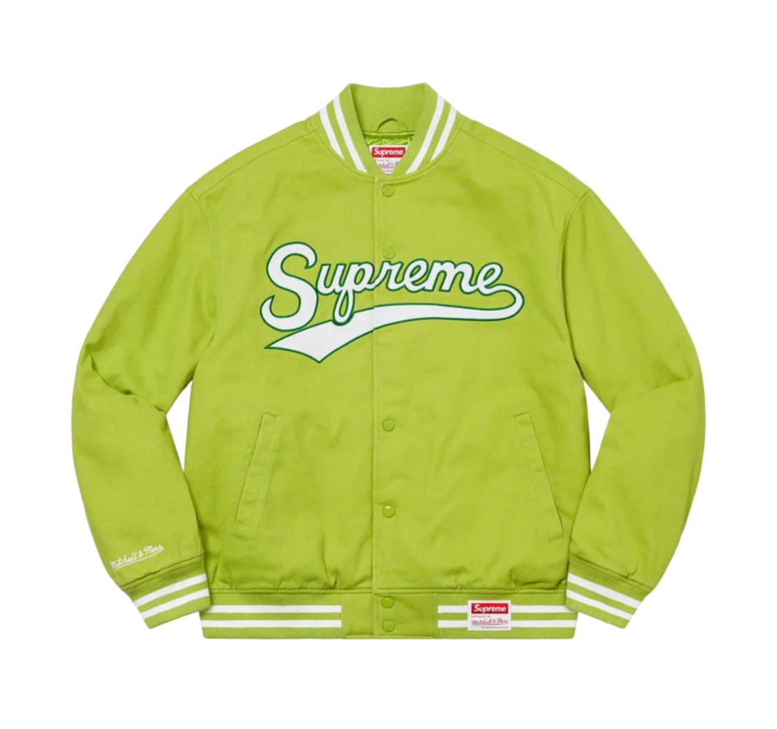 슈프림 미첼 & 네스 도우보이 트윌 바시티 자켓 그린 - 22FW 상품이미지3