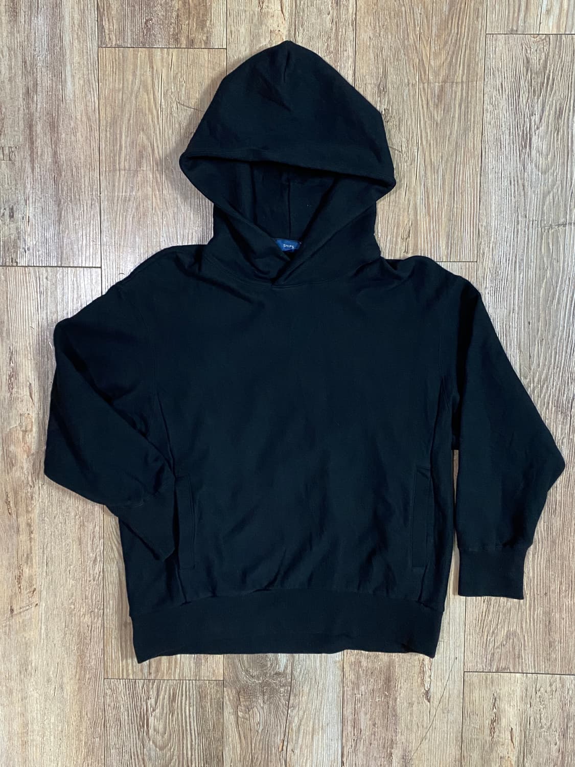 쉽스(ships) 사이드 포켓 후드티 블랙 F 상품이미지1