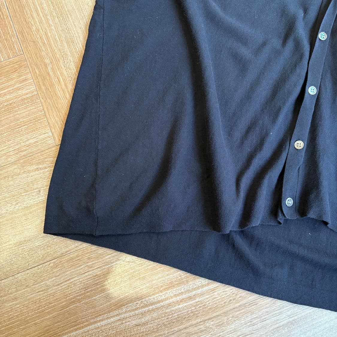 주카 하이 트위스티드 코튼 비대칭 숏 슬리브 가디건 상품이미지5