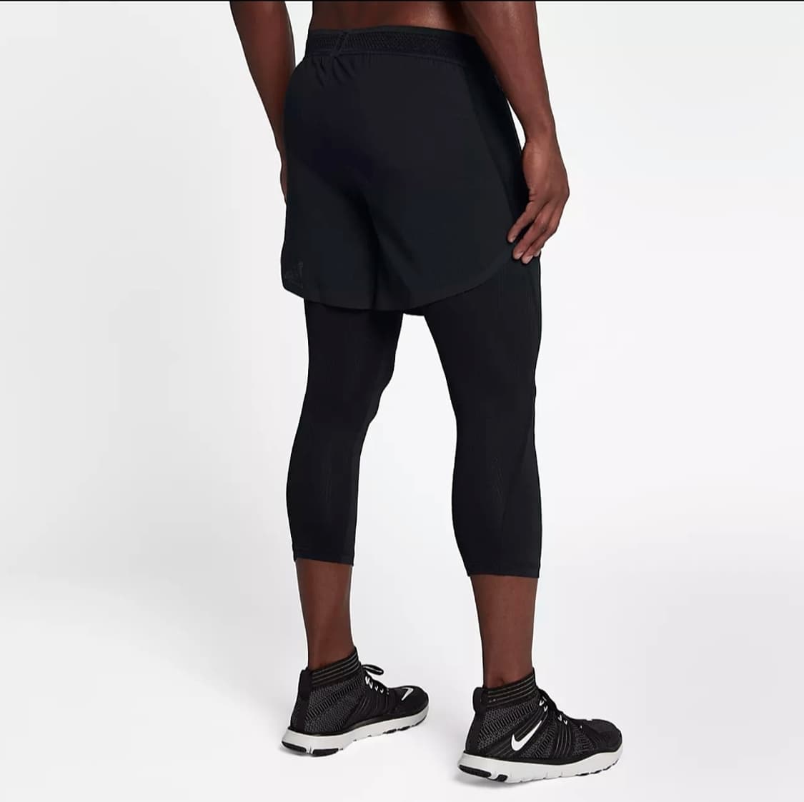 [해외M]나이키 프로 플렉스 2in1 트레이닝 쇼츠 타이즈 블랙 상품이미지2