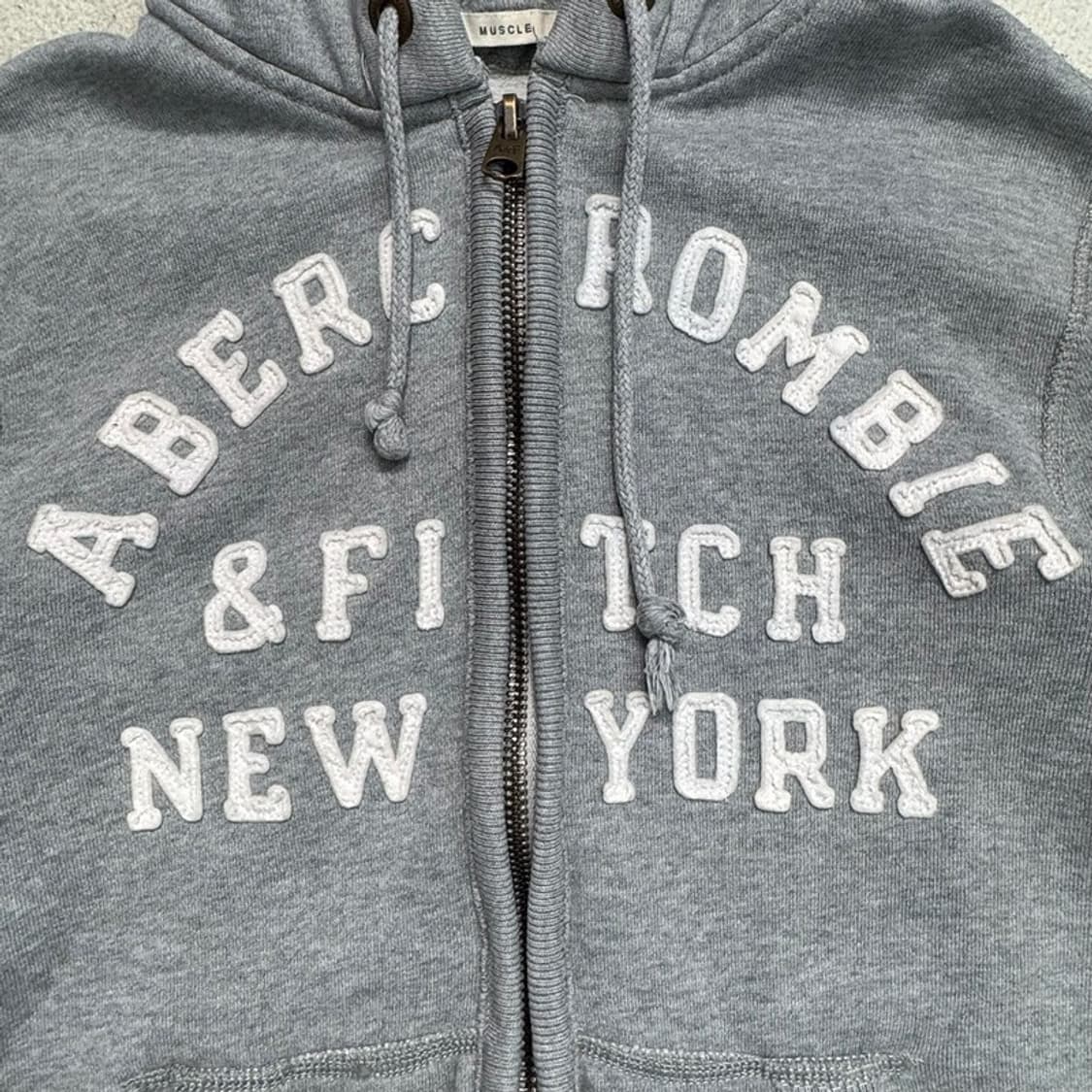 ABERCROMBIE & FITCH 후드 집업 그레이 L 상품이미지2