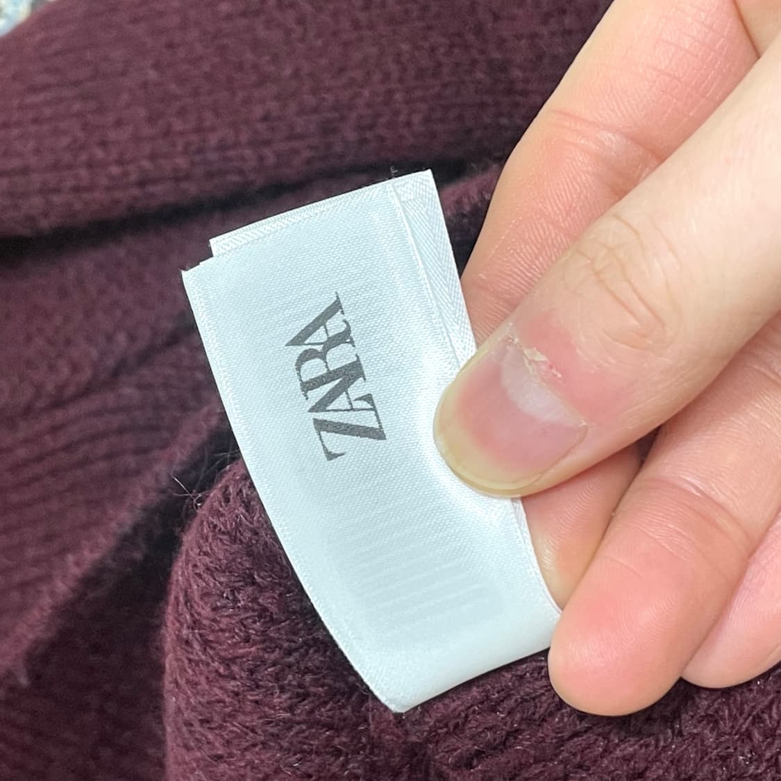 자라 버건디 니트 가디건 여성L 상품이미지4