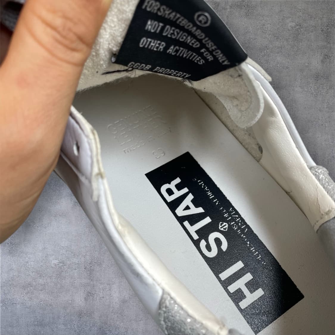 골든구스 Golden goose 화이트 실버 하이스타 스니커즈 39 상품이미지6