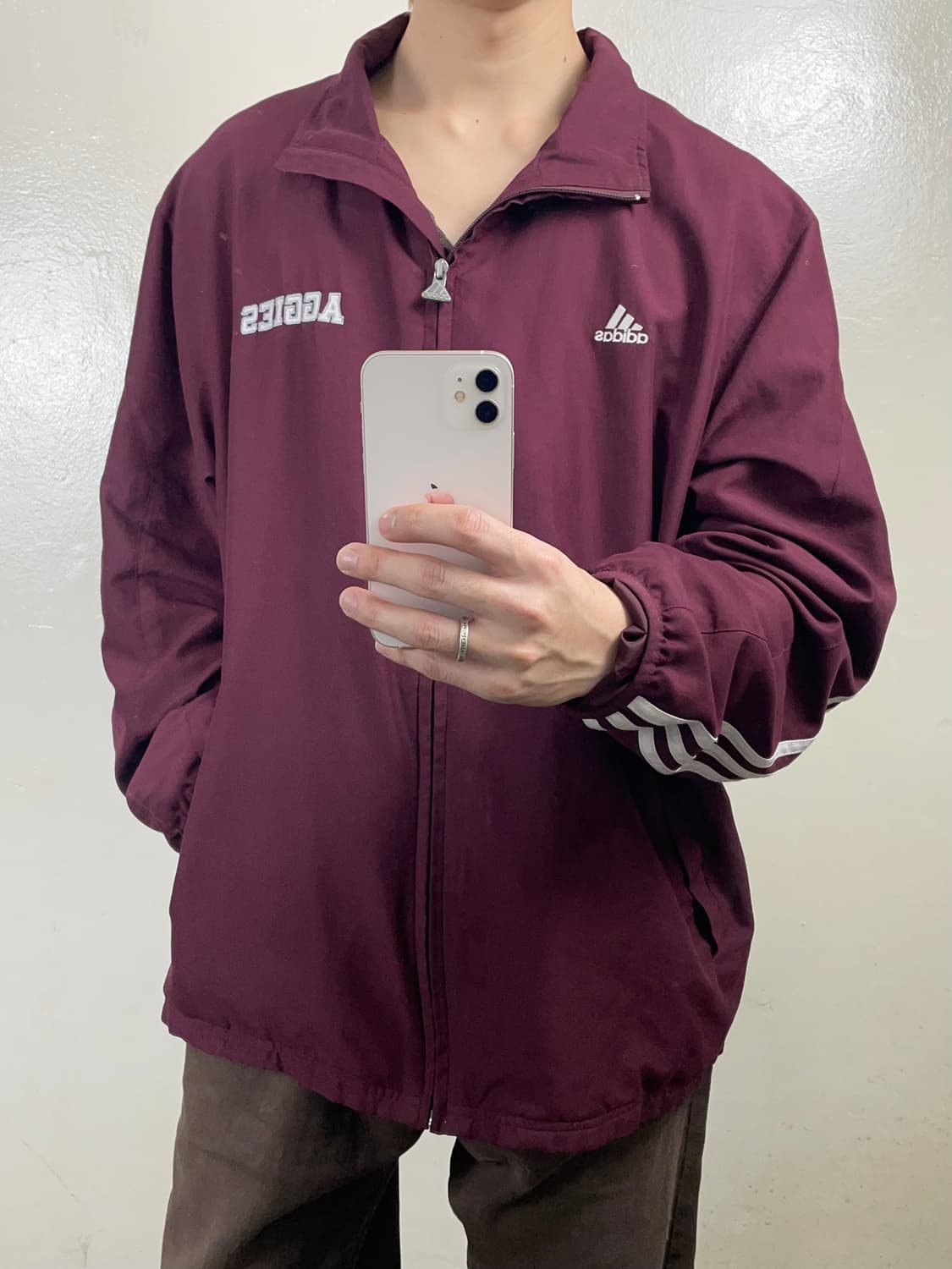 아디다스 버건디 바람막이집업 상품이미지4