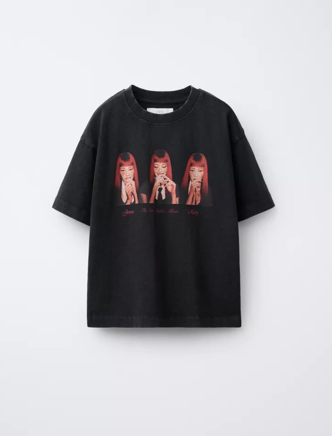 [새상품/당일배송] 자라 페이크 워싱 제니 루비 티셔츠, ZARA 제니 상품이미지1