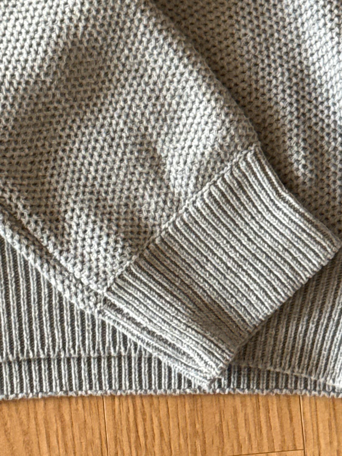 (정품) 폴로 랄프로렌 남성 하프집업 와플 니트 XL 회색 상품이미지5