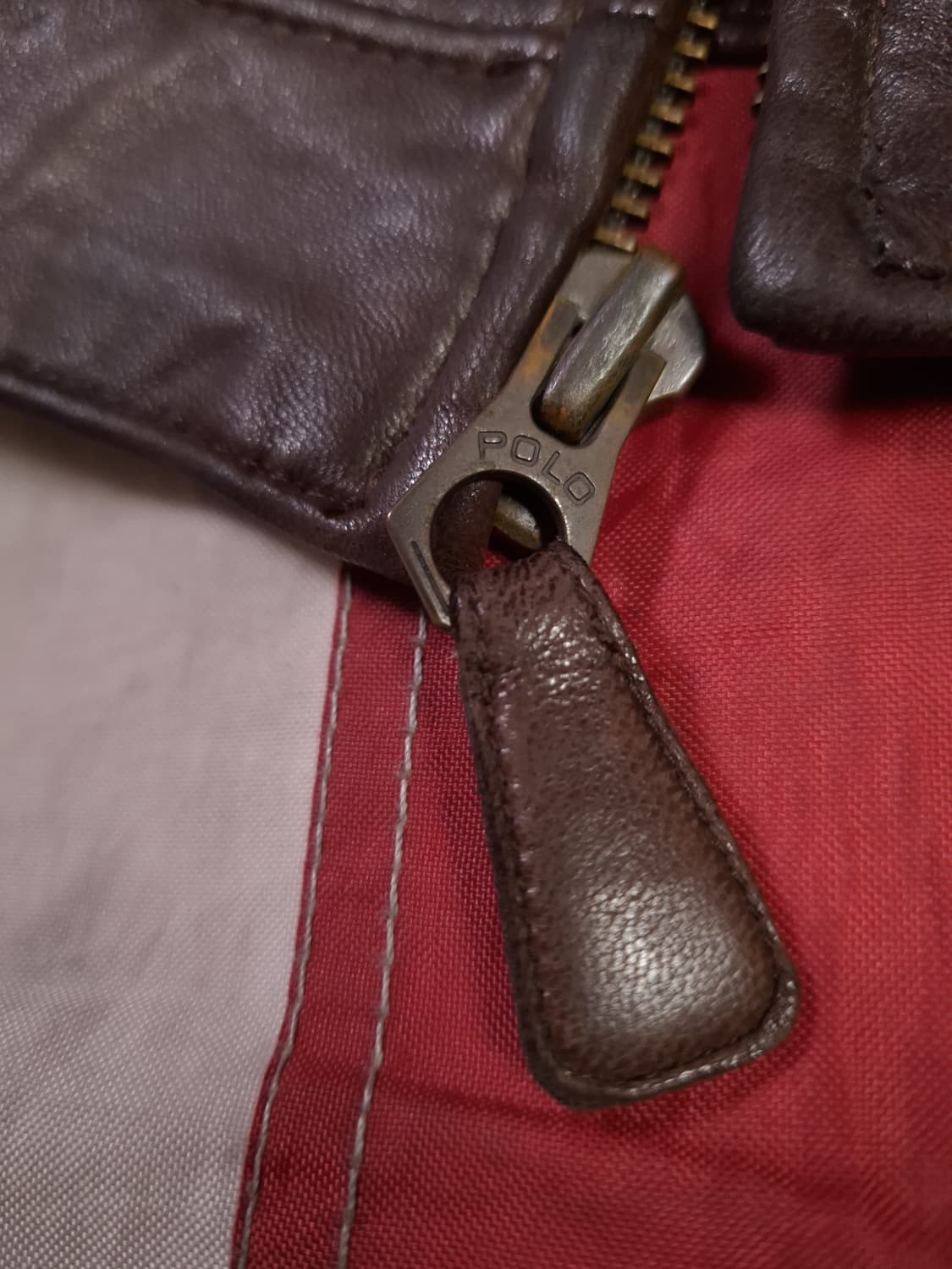 오리지날 랄프로렌폴로 리얼레더 브라운 자켓 상품이미지5