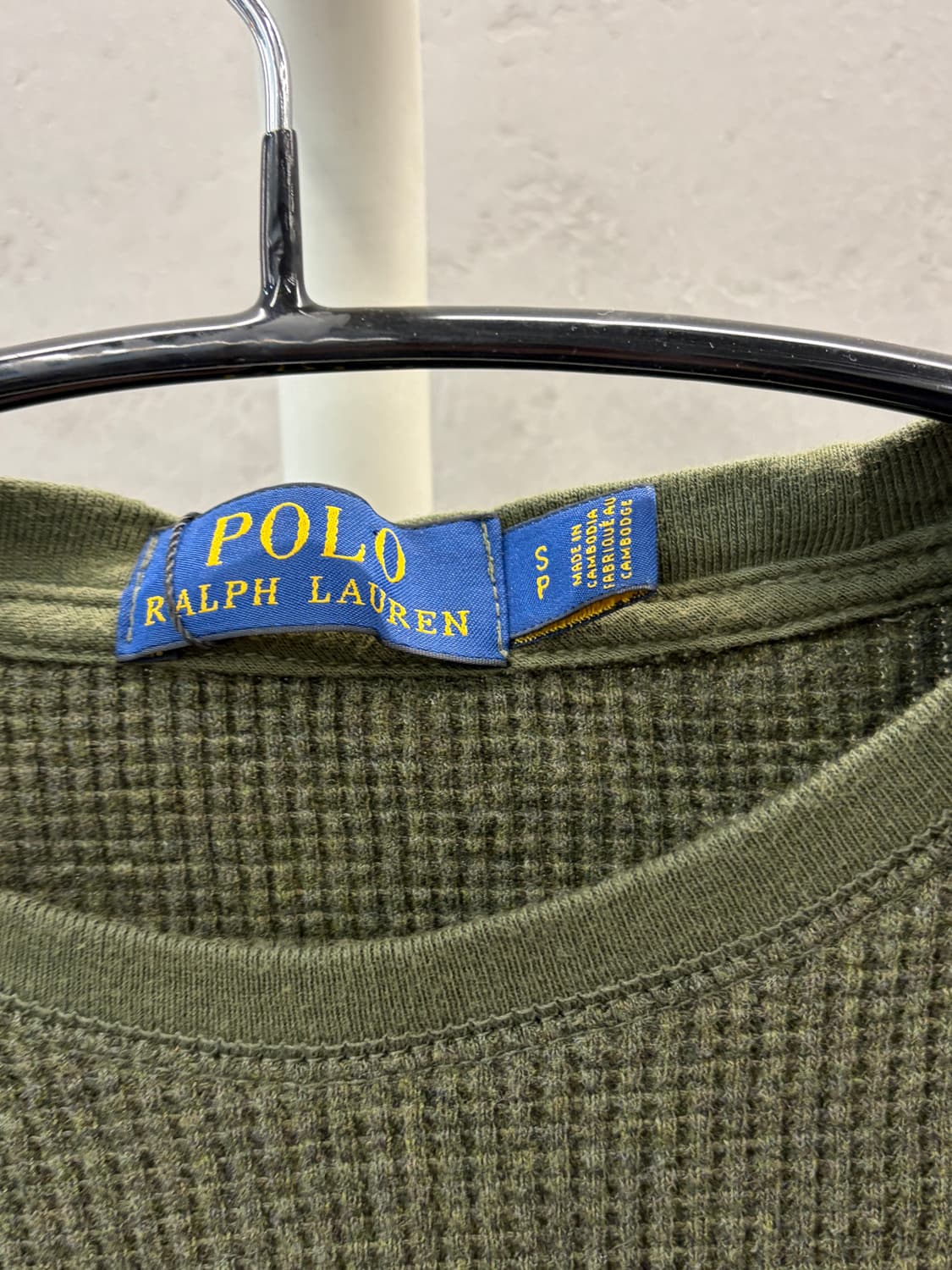 폴로 랄프로렌 와플 니트 카키 S 상품이미지3