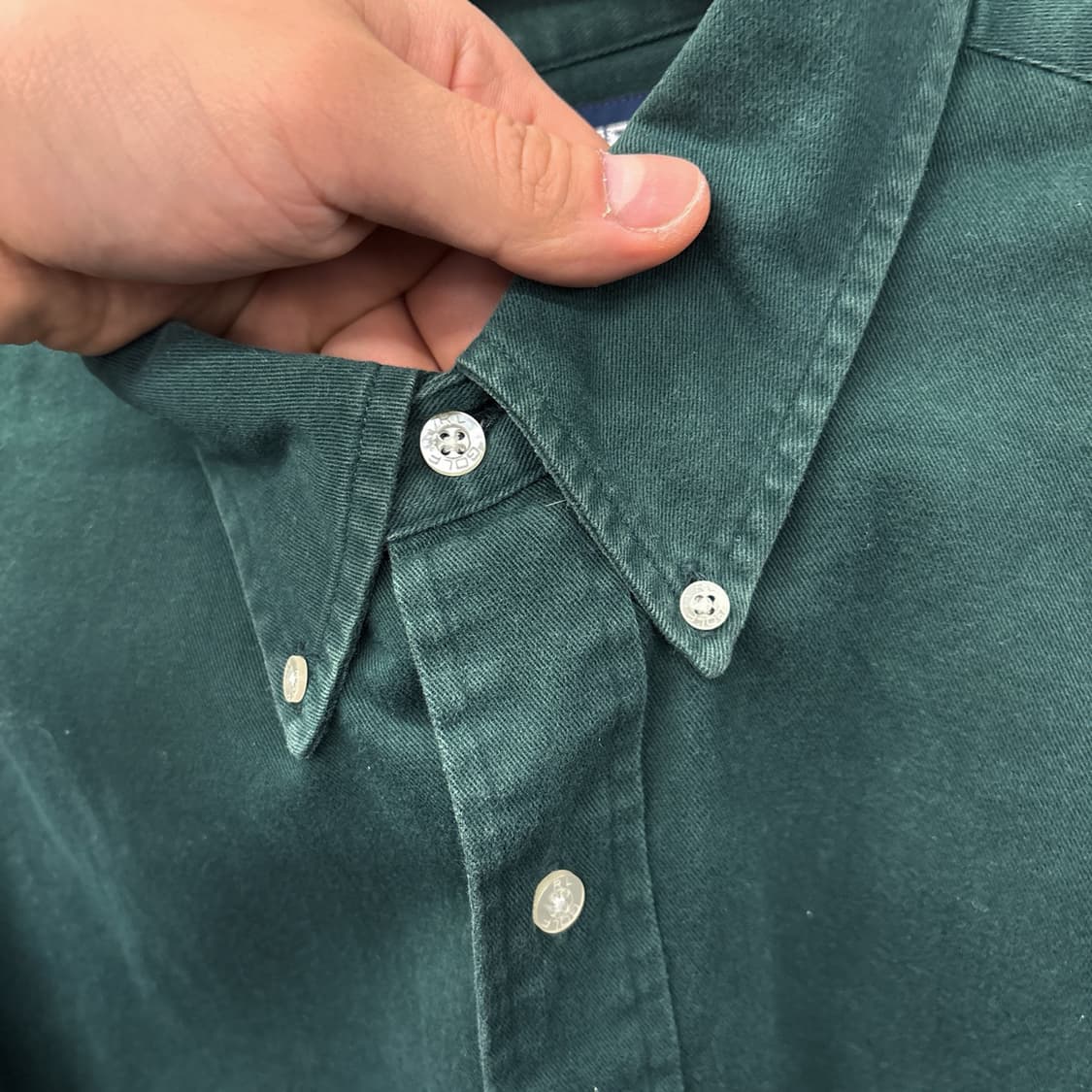 90s 폴로 랄프로렌 골프클럽 와펜 틸덴 코튼 버튼다운셔츠 N933 상품이미지6