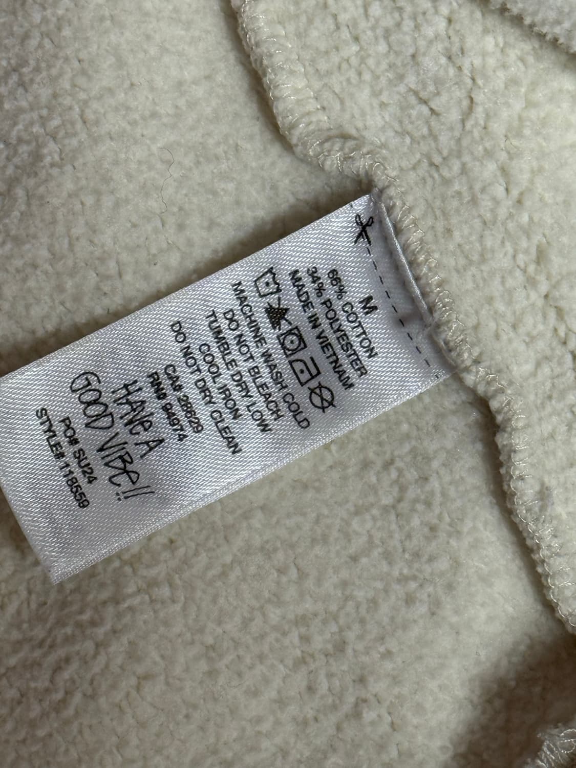 스투시 아웃라인 후드집업 아이보리 상품이미지4